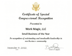 WorkMagic receives Congressional Award